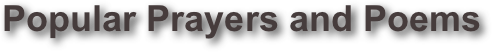 Popular Prayers and Poems
